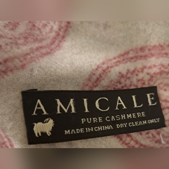 NWOT Amicale Paisley Cashmere Reversible Cottage Casual Boho Neutral Scarf Wrap - Picture 10 of 10